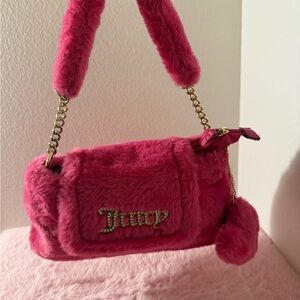 Juicy Couture Fuchsia Plush Shoulder Bag